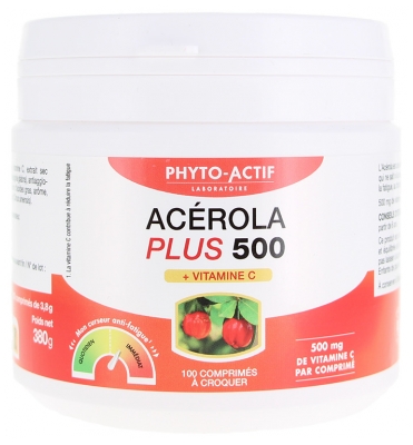 Phyto-Actif Acérola Plus 500 100 Comprimés