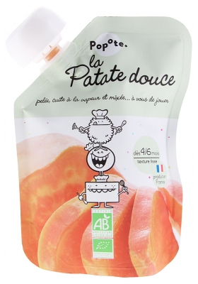 Popote Gourd La Patate Douce Purée From 4/6 Months Organic 120 g