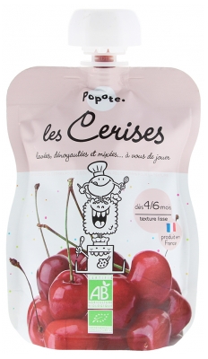 Popote Gourde Les Cerises Compote Dès 4/6 Mois Bio 120 g