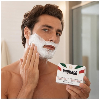 Proraso Mýdlo na holení v misce pro citlivou pokožku se zeleným čajem 150 ml