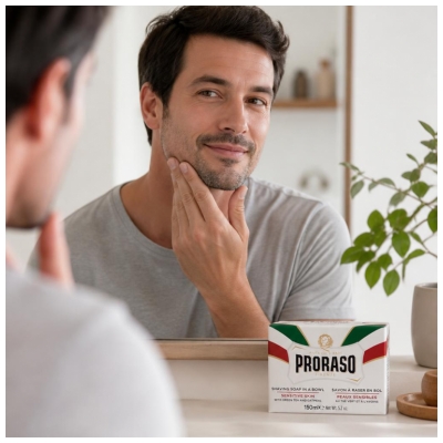 Proraso Mýdlo na holení v misce pro citlivou pokožku se zeleným čajem 150 ml