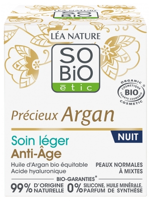 Léa Nature SO BIO étic Précieux Argan Soin Léger Anti-Âge Nuit Bio 50 ml