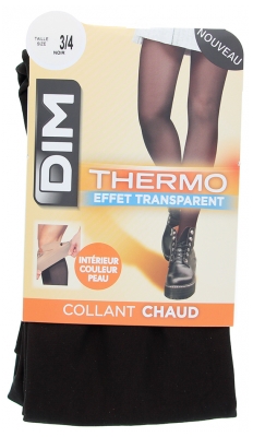 DIM Collant Thermo Effect Sheer Nero 1 Paio - Dimensione: 3/4