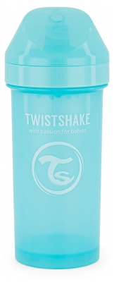 Twistshake Vaso de Entrenamiento Kid Cup 360 ml a Partir de 12 Meses - Color: Azul pastel