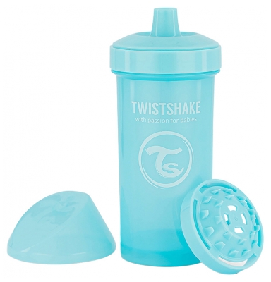 Twistshake Vaso de Entrenamiento Kid Cup 360 ml a Partir de 12 Meses - Color: Azul pastel