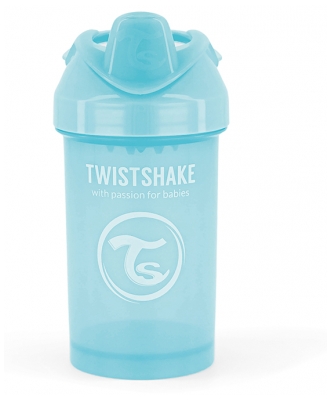 Cană de Învățare Twistshake Crawler Cup 300 ml 8 Luni și Peste - Culoare: Pastel albastru