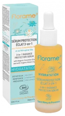 Florame Hydratation Glød Beskyttelse Serum 3i1 Bio 30 ml