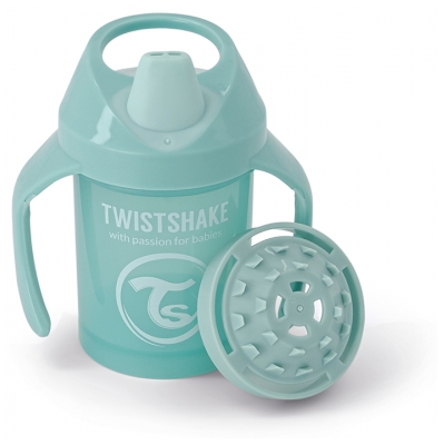 Twistshake Mini Beker Leerbeker Limited Edition 230 ml 4 Maanden en Ouder - Kleur: Turkoois