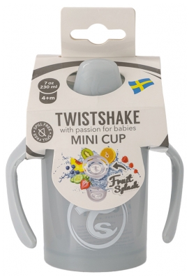 Twistshake Mini Beker Leerbeker Limited Edition 230 ml 4 Maanden en Ouder - Kleur: Lichtgrijs