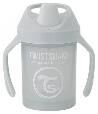 Twistshake Minitaza Taza de Aprendizaje Edición Limitada 230 ml A Partir de 4 Meses - Color: Gris Claro