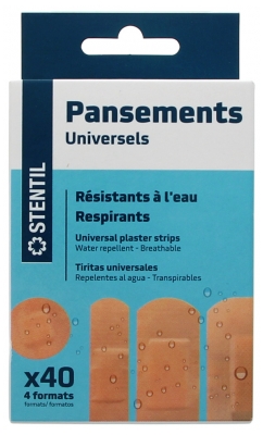 Stentil Pansements Universels 40 Pansements 4 Formats