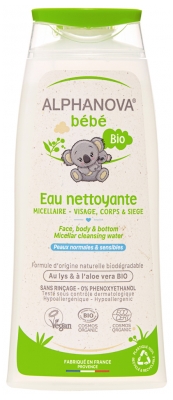 Alphanova Bébé Eau Nettoyante Bio 200 ml