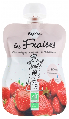 Popote Gourd Les Fraises Compote From 4/6 Months Organic 120 g