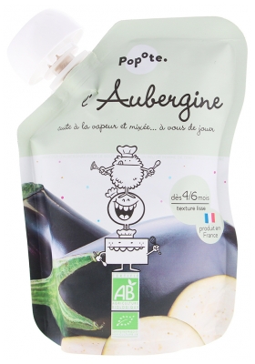 Popote Gourde L'Aubergine Purée Dès 4/6 Mois Bio 120 g