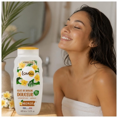 Lovea Jemný sprchový gel Monoï 400 ml
