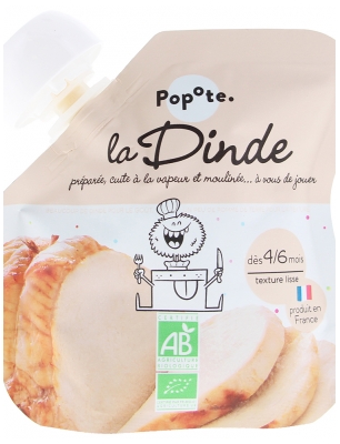 Popote Gourde La Dinde Purée Dès 4/6 Mois Bio 60 g