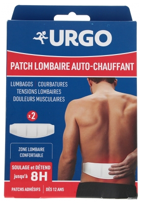 Urgo Patch Lombaire Auto-Chauffant 8H 2 Patchs Adhésifs