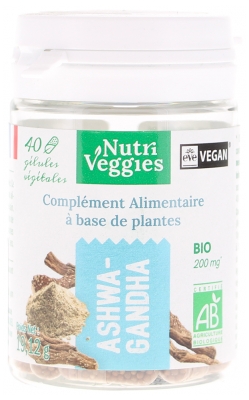 Nutriveggies Ashwangandha Bio 40 Gélules Végétales