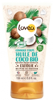 Lovea Scrub Esfoliante per il Corpo All'olio di Cocco Biologico 150 ml