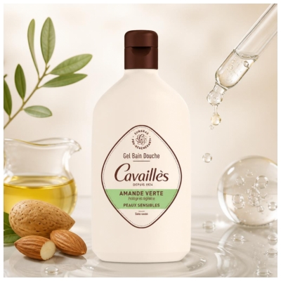 Cavaillès Amande Verte Suihku- ja Kylpygeeli Herkälle Iholle 400 ml
