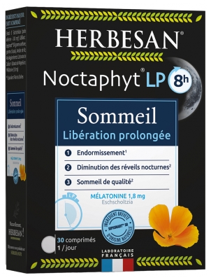 Herbesan Noctaphyt LP 8H Sommeil 30 Comprimés