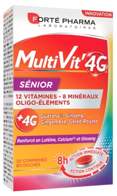 Forté Pharma MultiVit'4G Seniors 30 Double Strength Tablets