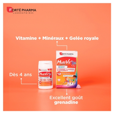 Forté Pharma MultiVit'Kids Défenses 30 Comprimés à Croquer