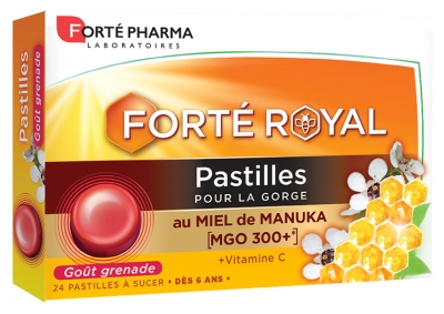Forté Pharma Pastillas de Miel de Manuka Para la Garganta 24 Pastillas Masticables