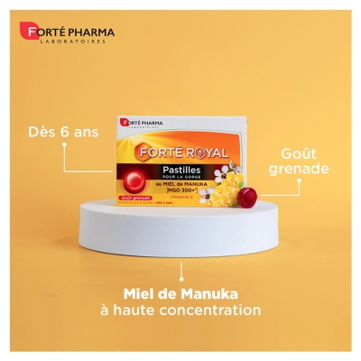 Forté Pharma Pastilles Gorge au Miel de Manuka 24 Pastilles à Sucer