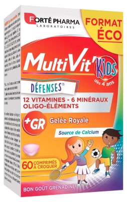 Forté Pharma MultiVit'Kids Défenses 60 Comprimés à Croquer