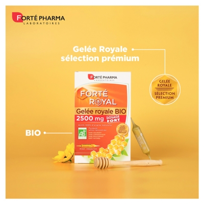 Forté Pharma Forté Royal Gelée Royale 2500 mg Bio 20 Ampoules de 10 ml