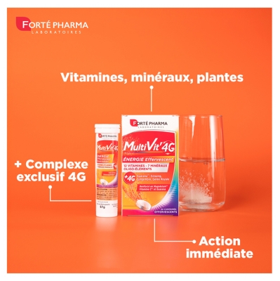 Forté Pharma MultiVit'4G Energie 60 Comprimés Effervescents