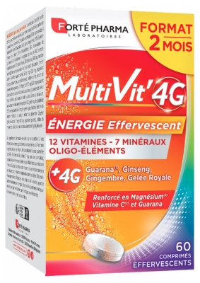 MultiVit'4G Energía 60 Comprimidos Efervescentes