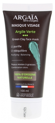 Argaïa Masque Visage Argile Verte 100 ml