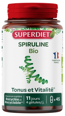 Superdiet Spirulina Organic 45 Capsules