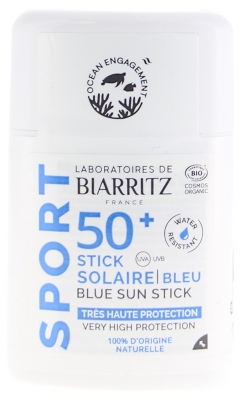 Laboratoires de Biarritz Sport Stick Solaire Coloré SPF50+ Bio 12 g - Teinte : Bleu