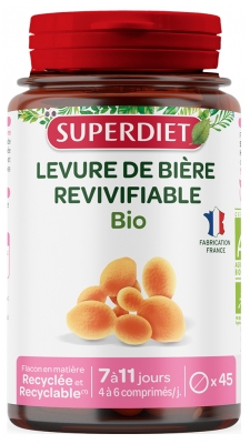 Superdiet Levure de Bière Revivifiable Bio 45 Comprimés