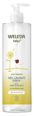 Weleda Baby Gel Lavant Doux au Calendula 2en1 Sans Parfum 400 ml