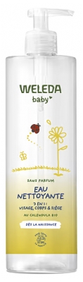 Weleda Baby Calendula Woda Oczyszczająca 3 w 1 Bezzapachowa 400 ml