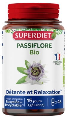 Superdiet Bioloģiskā Pasiflora 45 Kapsulas