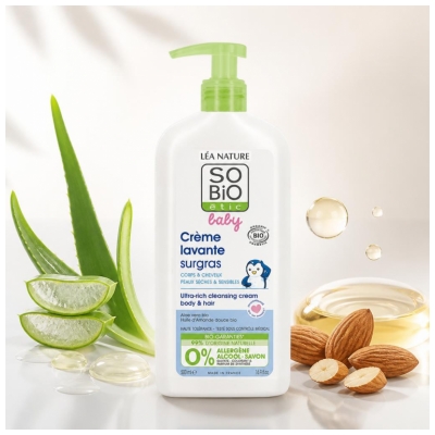 Léa Nature SO BIO étic Baby Organic Superfatted Cleansing Cream 500 ml
