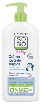 Léa Nature SO BIO étic Baby Crème Lavante Surgras Bio 500 ml