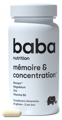 Baba Nutrition Mémoire et Concentration 60 Gélules