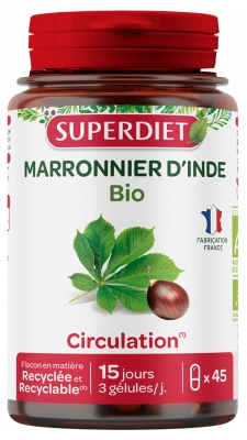 Superdiet Kasztanowiec Organiczny 45 Kapsułek Miękkich