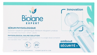 Biolane Sérum Physiologique Safety Tip+ 20 Unidoses of 5 ml