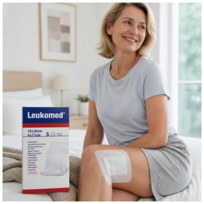 Essity Leukomed 5 Absorbierende Verbandstoffe aus Vliesstoff 10 x 20 cm