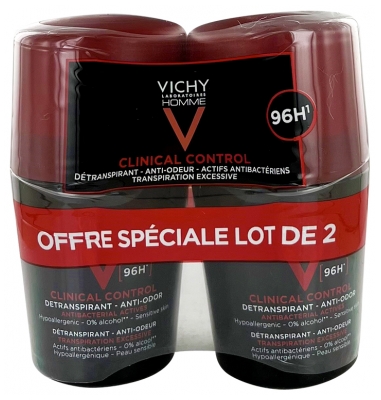 Vichy Clinical Control Dezodorant Anti-Odor 96H Partia 2 x 50 ml