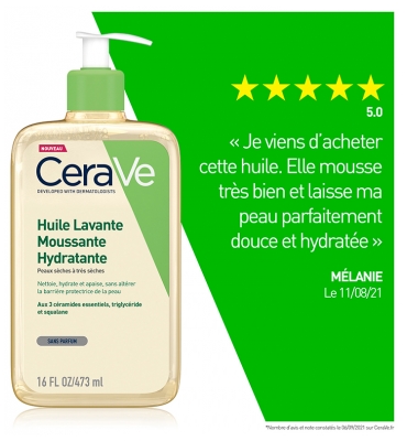 CeraVe Huile Lavante Moussante Hydratante 473 ml