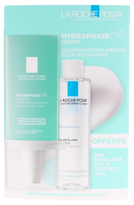 La Roche-Posay Hydraphase HA Légère 50 ml + Eau Micellaire Peaux Sensibles 50 ml Offerte