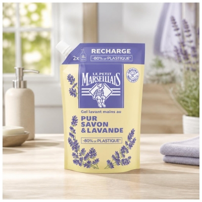 Le Petit Marseillais Tekuté mýdlo na ruce Čisté mýdlo & Levandule Náhradní balení 250 ml